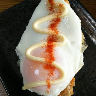 カレー目玉焼きバゲット